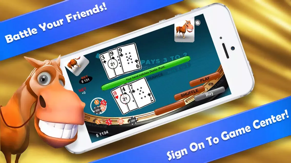 Tangkapan layar Vegas Ville BlackJack FREE - Selfie Zoo Card 21