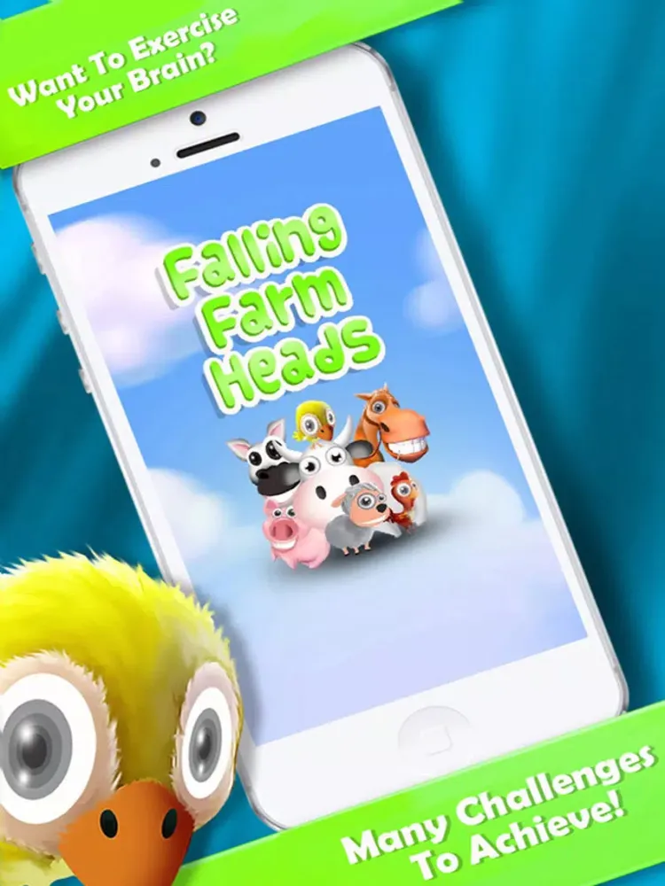 Screenshot di Falling Farm Heads FREE - Selfie Zoo Puzzle iPad 