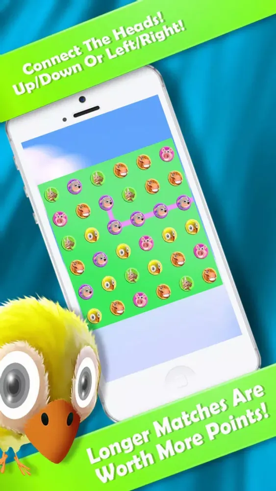 Screenshot di Falling Farm Heads FREE - Selfie Zoo Puzzle