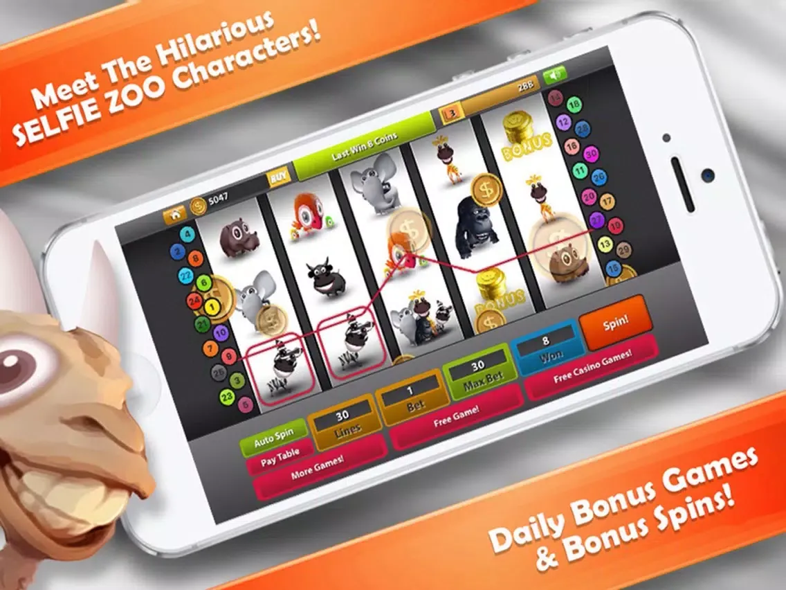 Capturas de tela do Animal Selfie Casino Slots FREE - Selfie Zoo Slot Machine iPad 