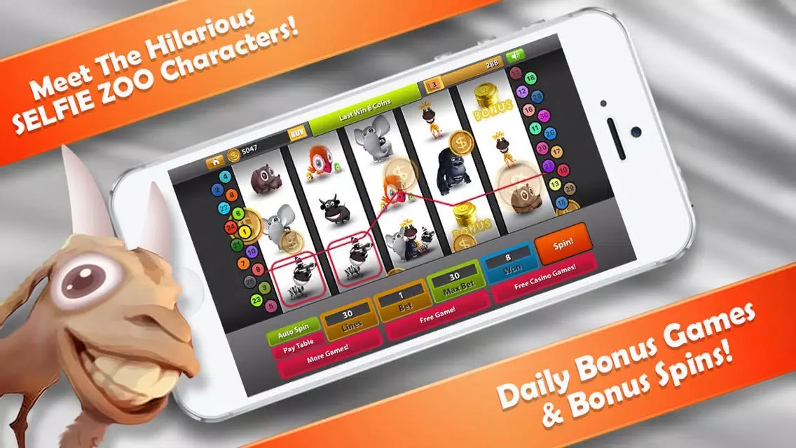 Capturas de tela do Animal Selfie Casino Slots FREE - Selfie Zoo Slot Machine