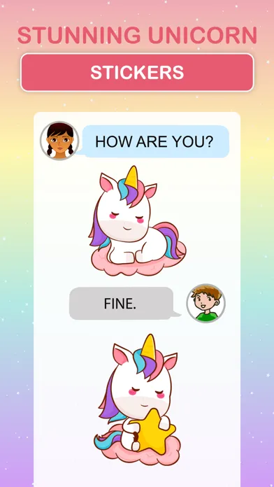 Stunning Unicorn Stickers 스크린샷