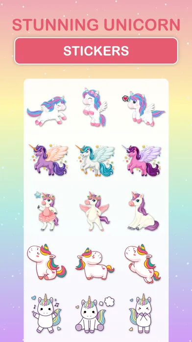 Stunning Unicorn Stickers 스크린샷