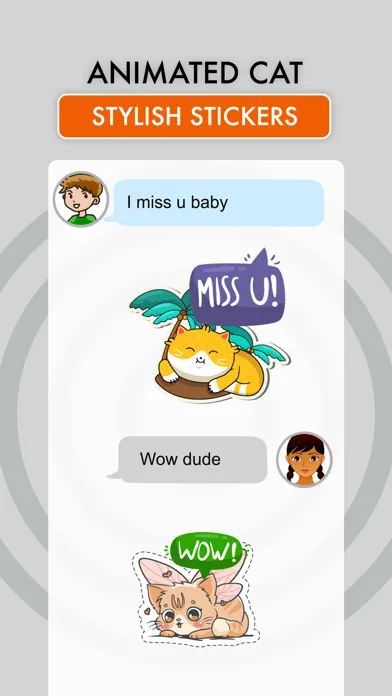 Animated Loving Cat Stickers Ekran Görüntüleri