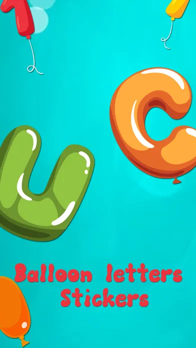 Tangkapan skrin Balloon Letters Sticker