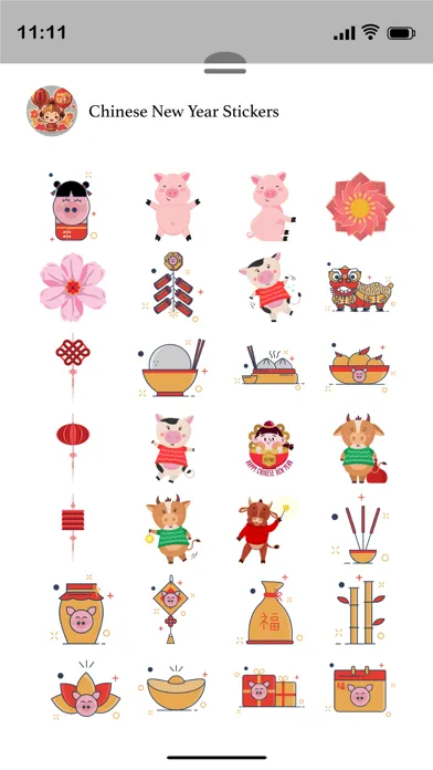 Capturas de tela do Chinese New Year Stickers