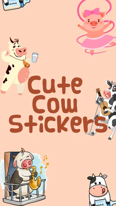 Zrzuty ekranu Cute Dairy Cow Stickers