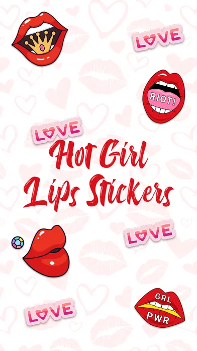 صور Hot Girl Lips Sticker