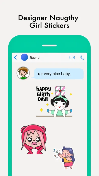Naughty Girl Stickers سکرین شاٹس