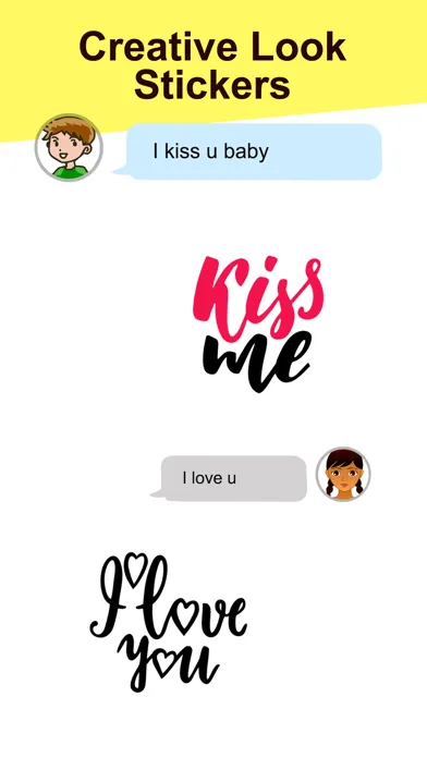 Tangkapan skrin Typography Stickers