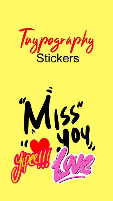 Tangkapan skrin Typography Stickers
