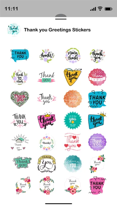 Thank you Greetings Stickers Screenshots