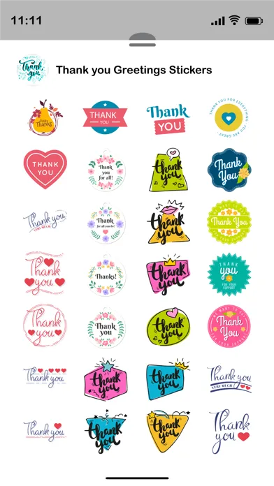 Thank you Greetings Stickers Screenshots