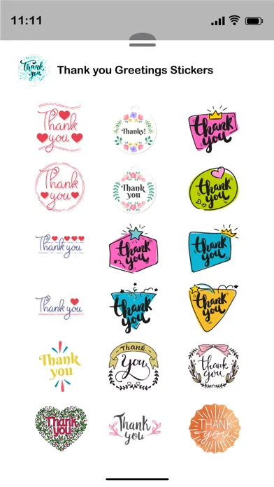 Thank you Greetings Stickers Screenshots