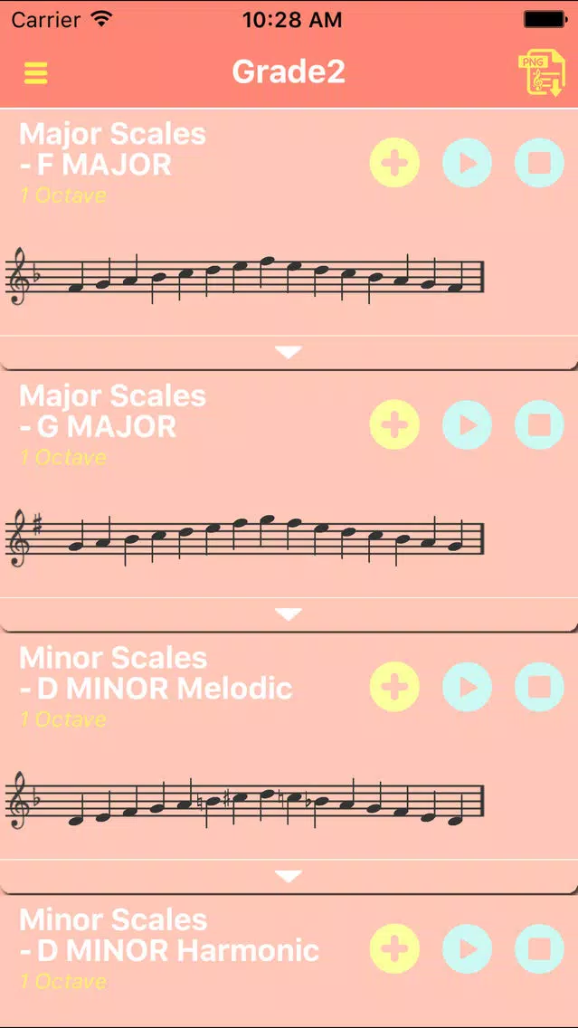 Captures d'écran de Saxophone Scales All In 1 (Grade2)