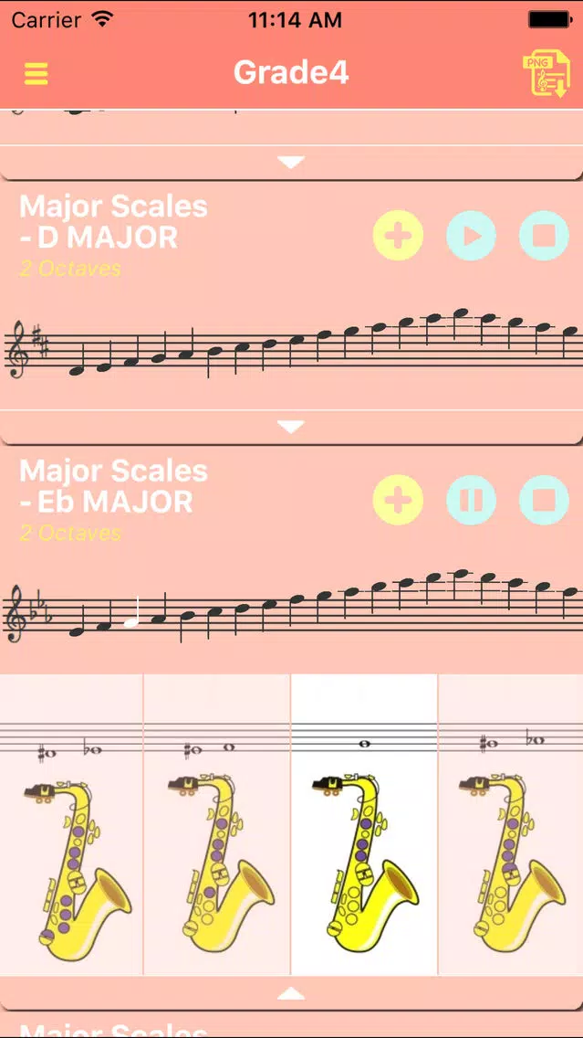 Saxophone Scales All In 1 (Grade4)应用截图