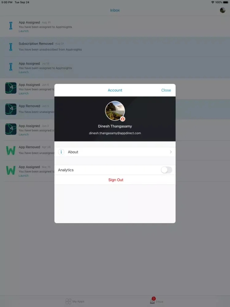 AppDirect MyApps iPad 應用截圖