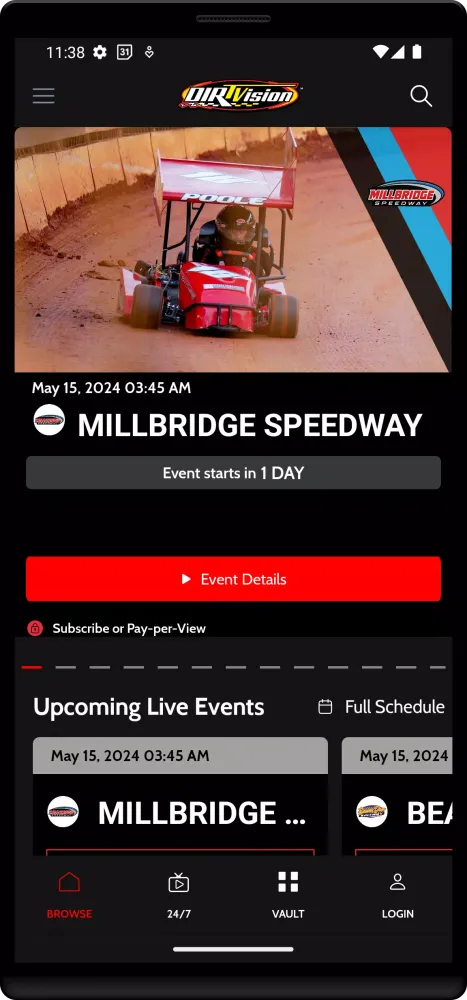 Screenshot di DIRTVision