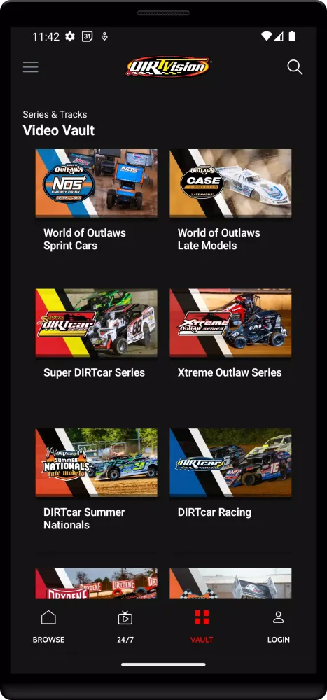 Screenshot di DIRTVision
