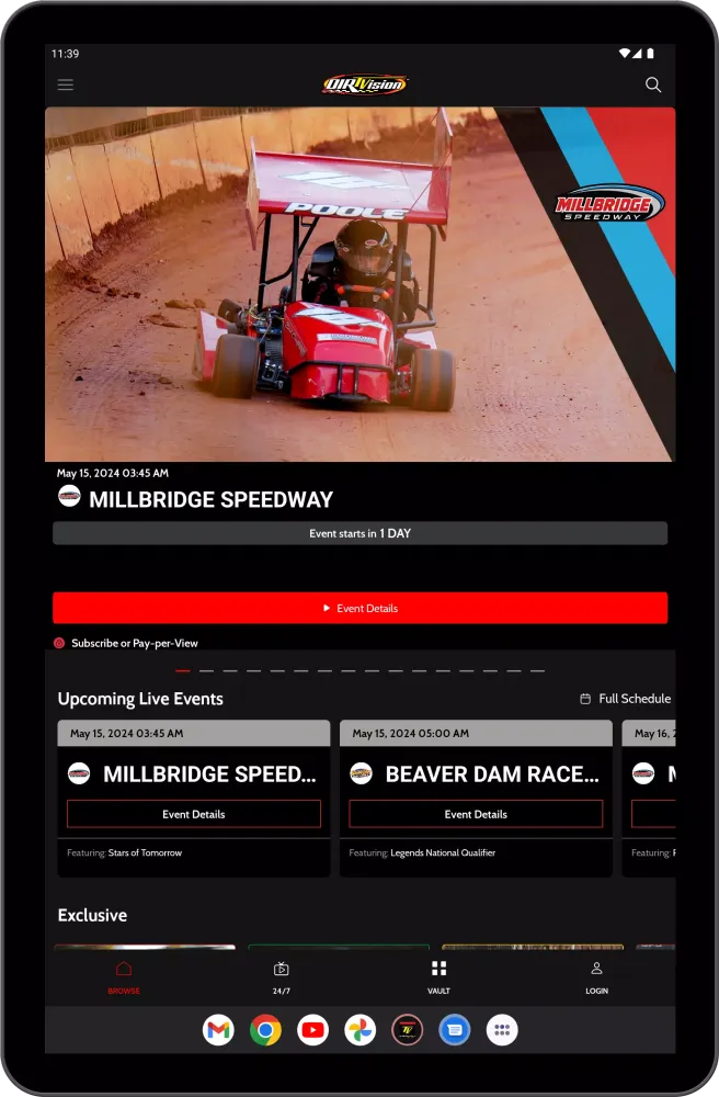 Screenshot di DIRTVision