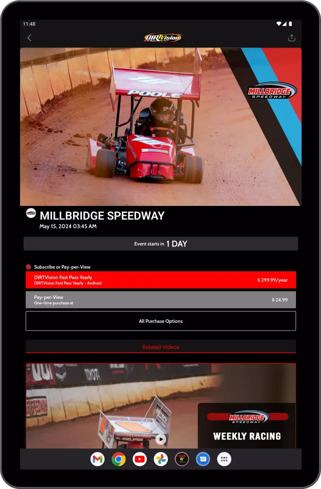 Screenshot di DIRTVision