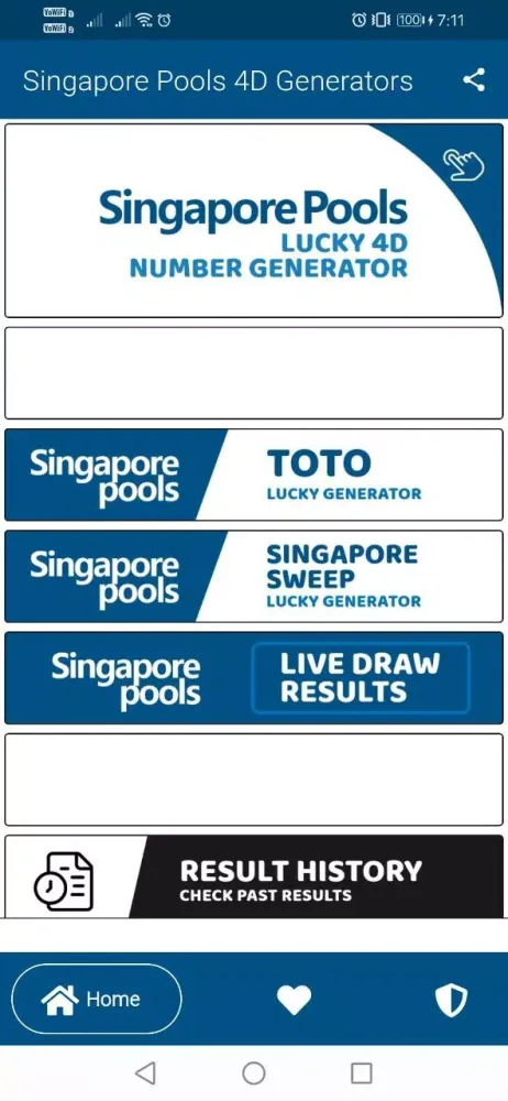 4D Generator: Singapore Pools Screenshots