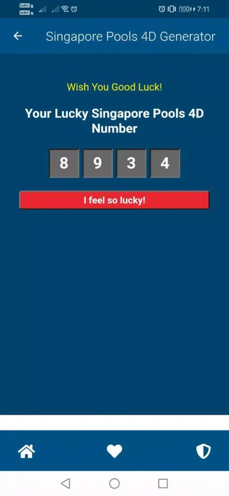 4D Generator: Singapore Pools Screenshots