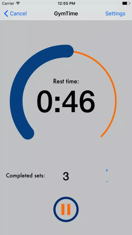 Capturas de tela do GymTime - Time your rest periods at the gym!