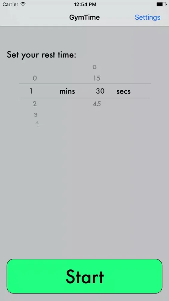 Capturas de tela do GymTime - Time your rest periods at the gym!