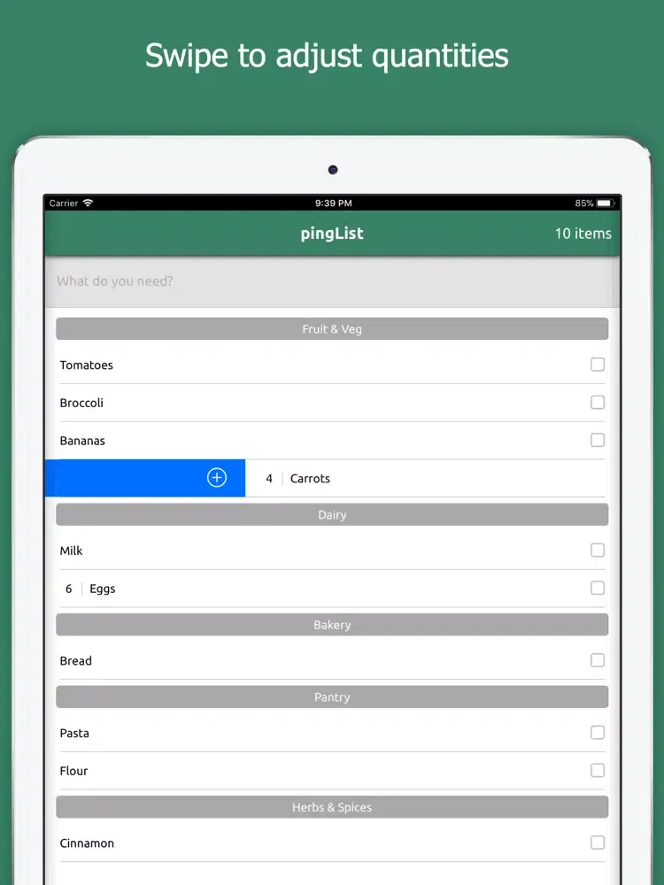 pingList iPad  سکرین شاٹس