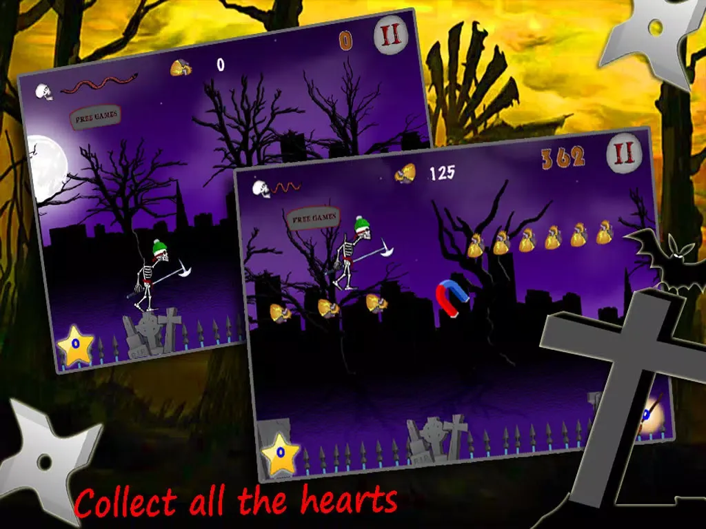 Doom Ninjas FREE: Skeleton Ninja Jump in Dark House iPad  Screenshots