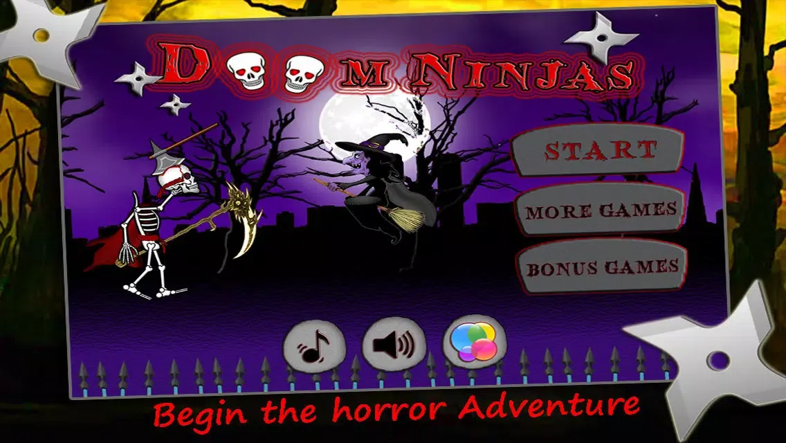 Doom Ninjas FREE: Skeleton Ninja Jump in Dark House Screenshots