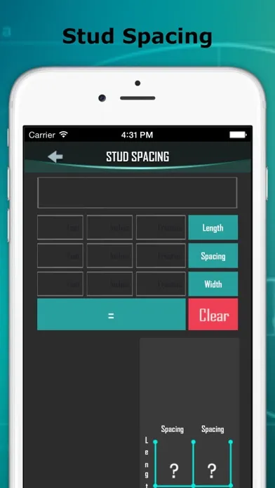Utility Calculator for Builders - Measuring Stud, Square, Equal, Stair and Concrete 스크린샷