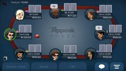 Capturas de pantalla de Appeak Poker - Texas Holdem