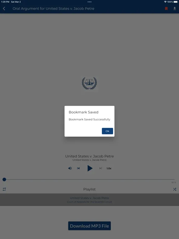 Appeal Court Oral Arguments iPad  Screenshots