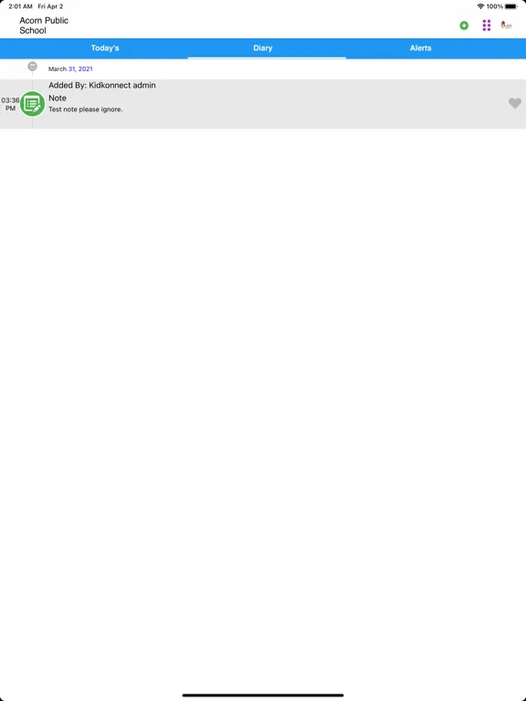 Capturas de tela do Acorn  Public School iPad 