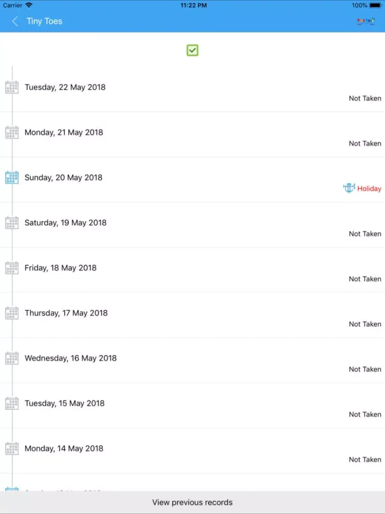 Ảnh chụp màn hình của Tiny Toes iPad 