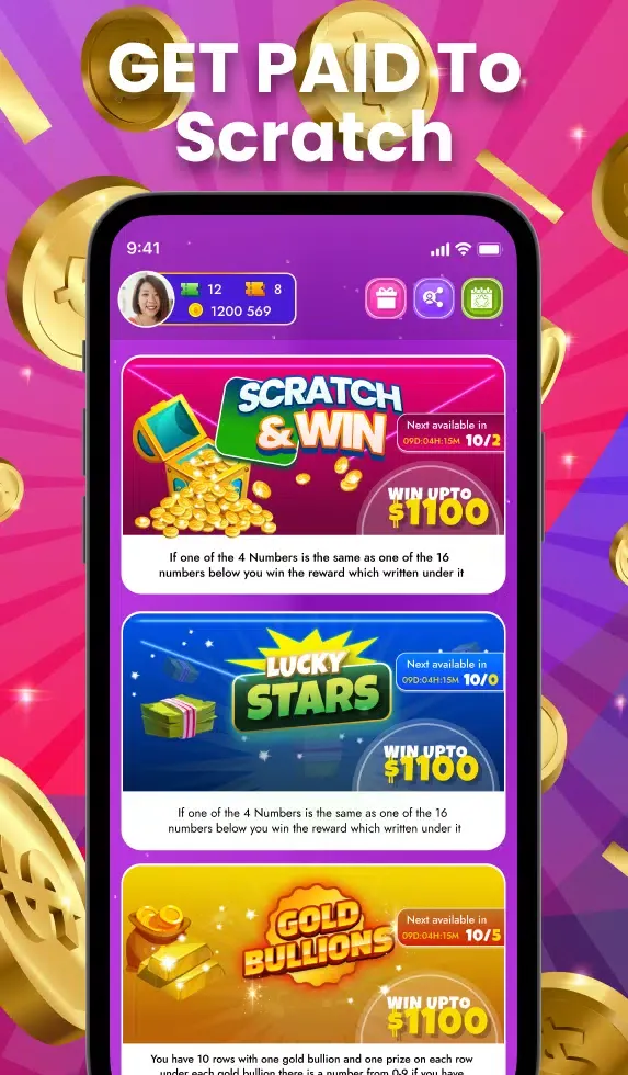 Scratch app - Money rewards!应用截图