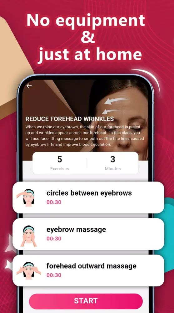 Capturas de pantalla de NS Face Yoga Exercise