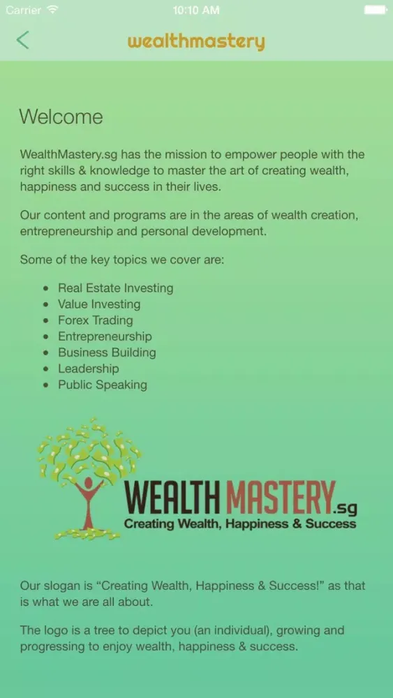 Wealth Mastery スクリーンショット