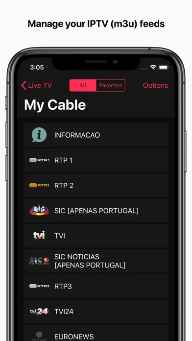 Tangkapan layar Feedlix TV