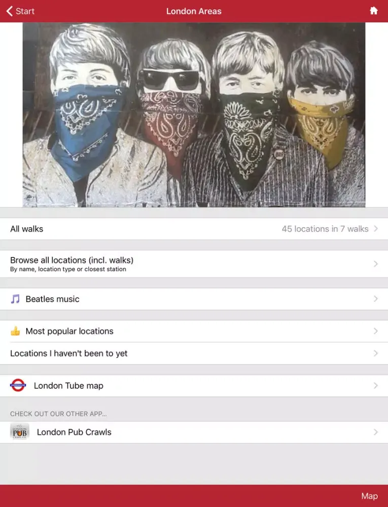 London Walks - the Beatles edition iPad  Screenshots