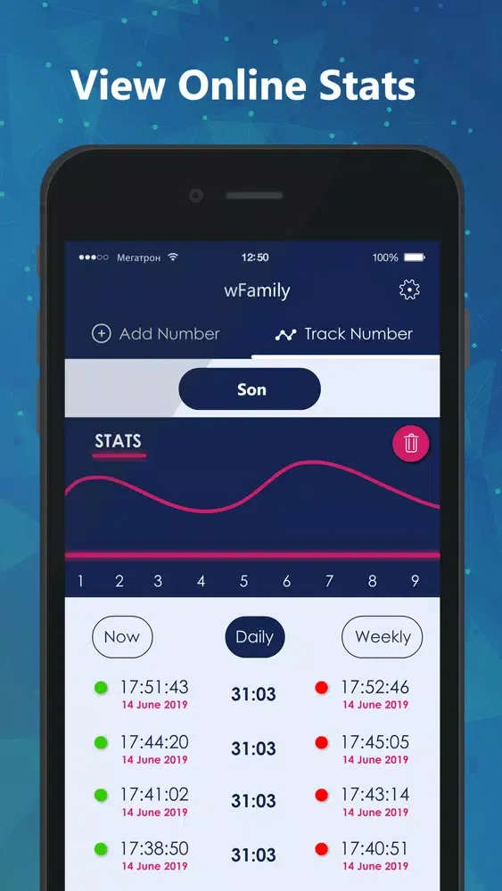 wFamily: Online Last Seen应用截图