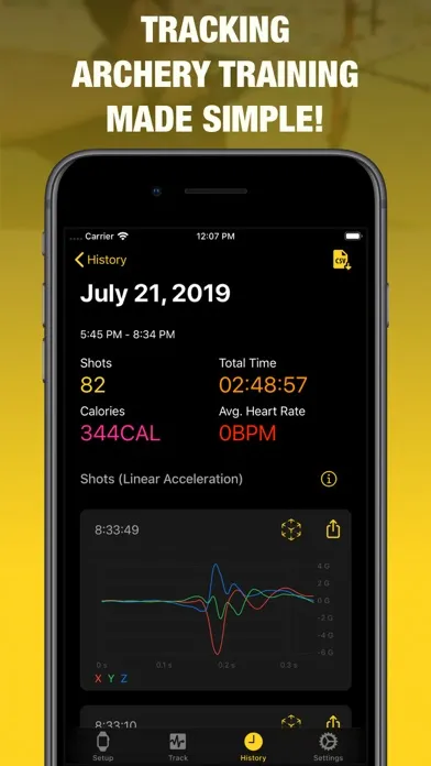 Tangkapan layar Archery Tracker