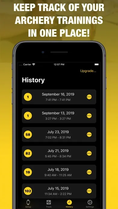 Tangkapan layar Archery Tracker