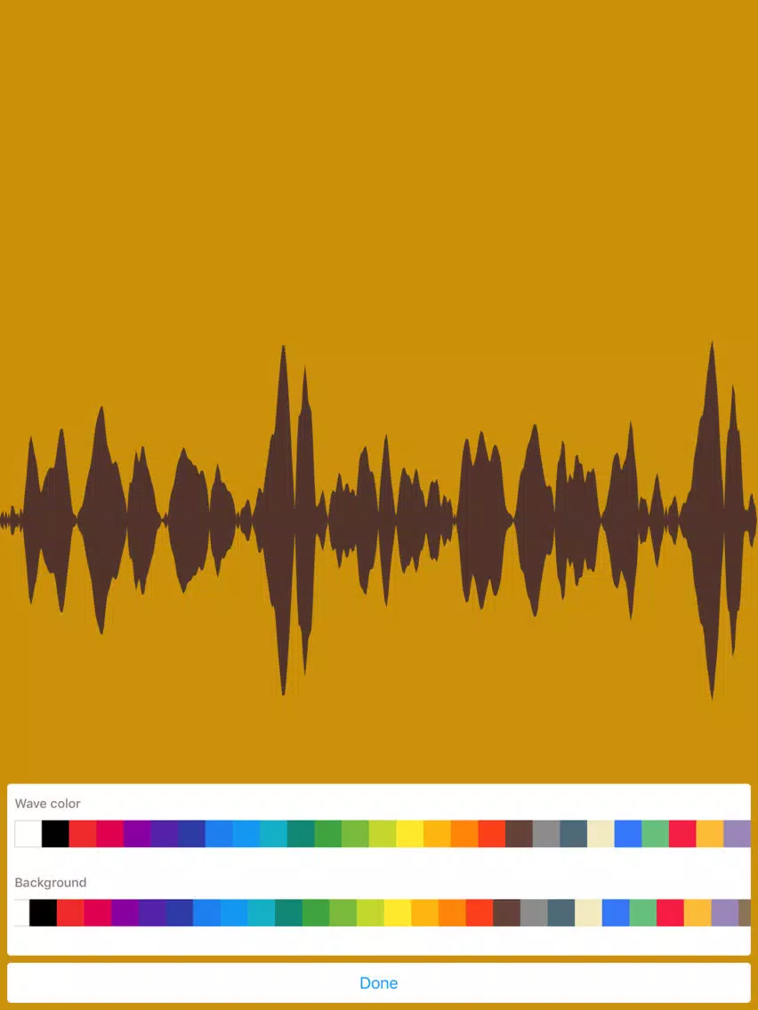 Tangkapan skrin Audiogram. iPad 