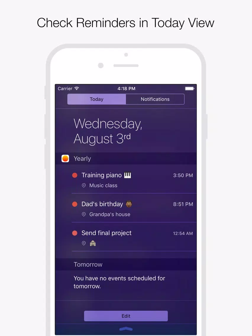 Yearly : Your Personal Reminder in a Year iPad  স্ক্রিনশট