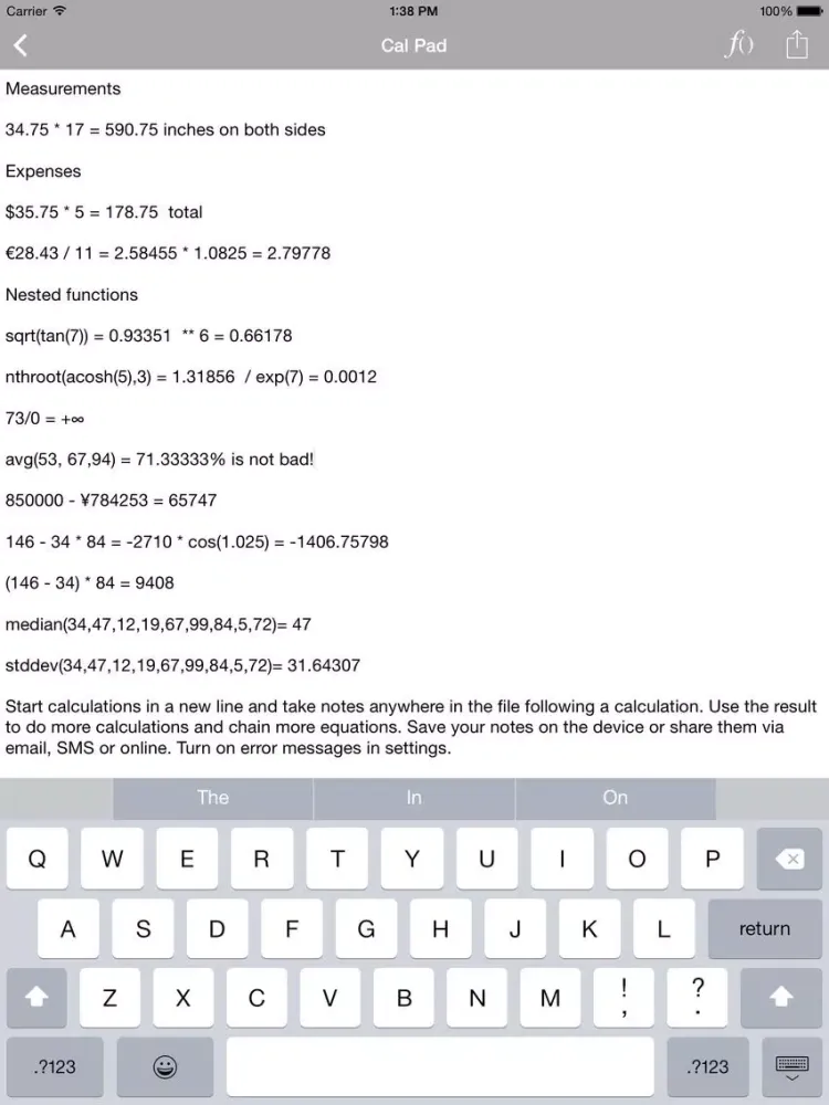 ภาพหน้าจอของ Cal Pad Folio - Calculator & Notepad in one app! iPad 