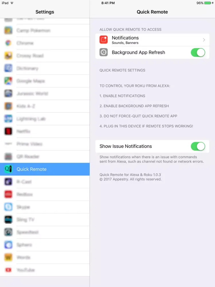 Capturas de tela do Quick Remote for Alexa & Roku iPad 