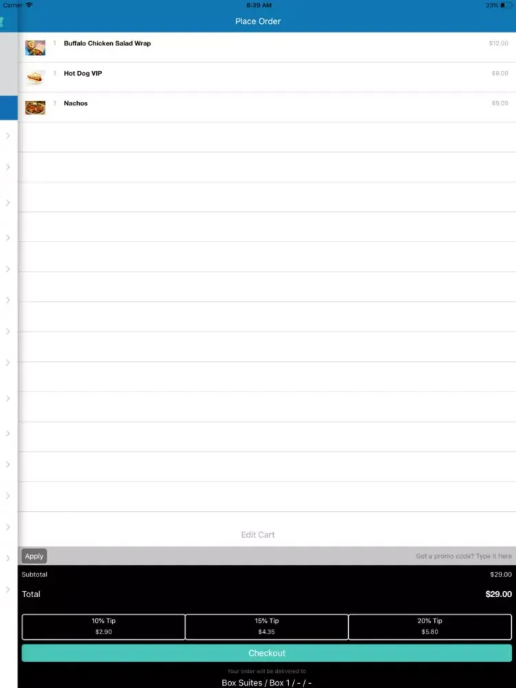 Spectrum Mobile Ordering iPad 应用截图